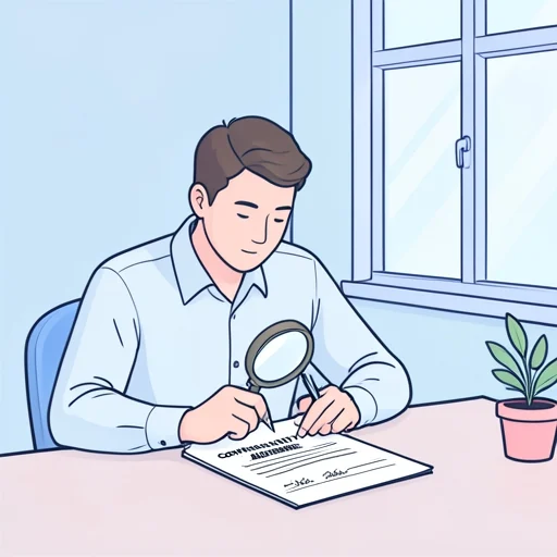 機密保持の契約にサインする前に内容をよく確認したほうがいい - Bildwörterbuch