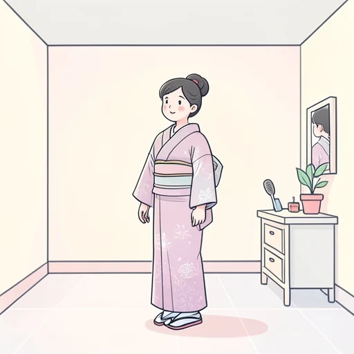 着物を着てみた - Bildwörterbuch