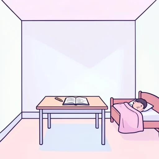 昨日、宿題をしてから寝ました。 - Dizionario illustrato