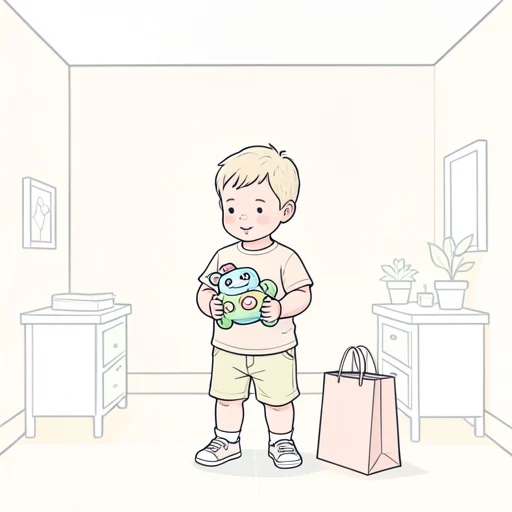 子供におもちゃを買ってやった - Bildwörterbuch