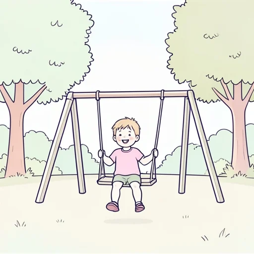子供のとき、この公園で遊びました。 - イラスト辞典