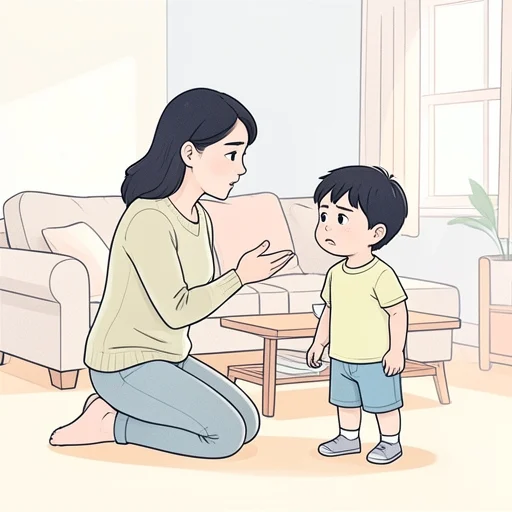 子供を叱った - Bildwörterbuch