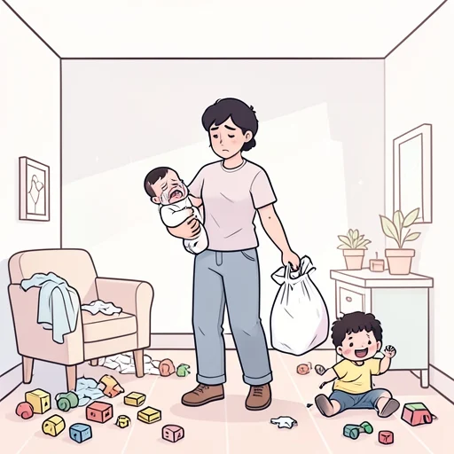 子供を育てるのは大変 - Bildwörterbuch