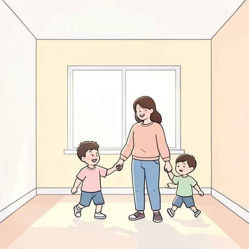 子供たちがすくすく育ってくれて嬉しい - Bildwörterbuch