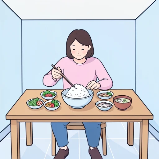 穀物を中心に食事を組み立てる - Bildwörterbuch