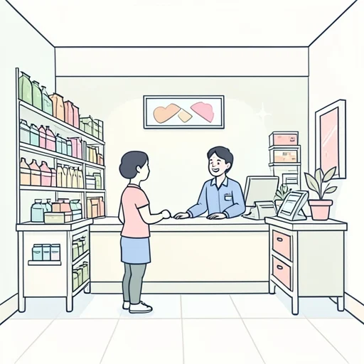 コンビニでアルバイトしてる - Bildwörterbuch