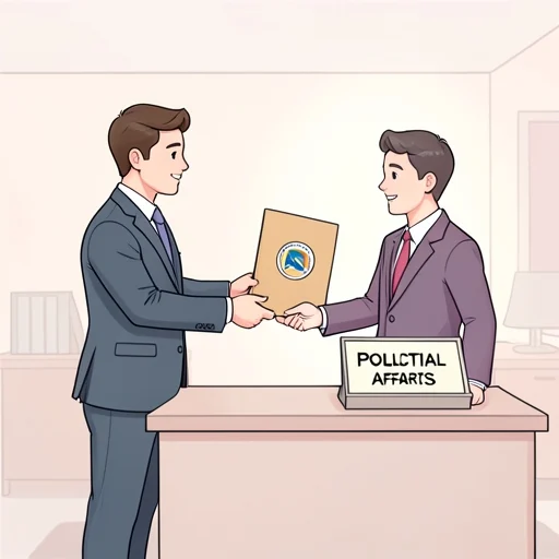 この事件は政治に関連する - Bildwörterbuch