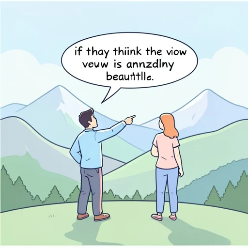 この景色、最高にきれいじゃない？ - Bildwörterbuch