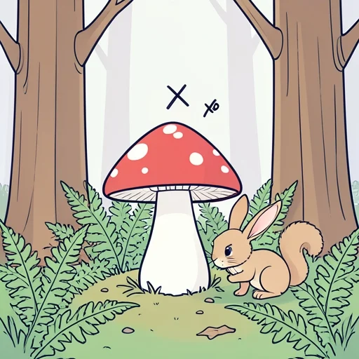 このキノコには毒がある - Bildwörterbuch