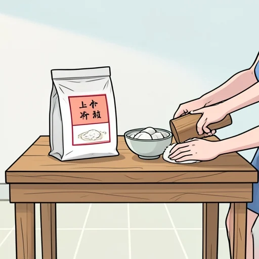 この粉は上新粉だから、餅に向いてる - Bildwörterbuch