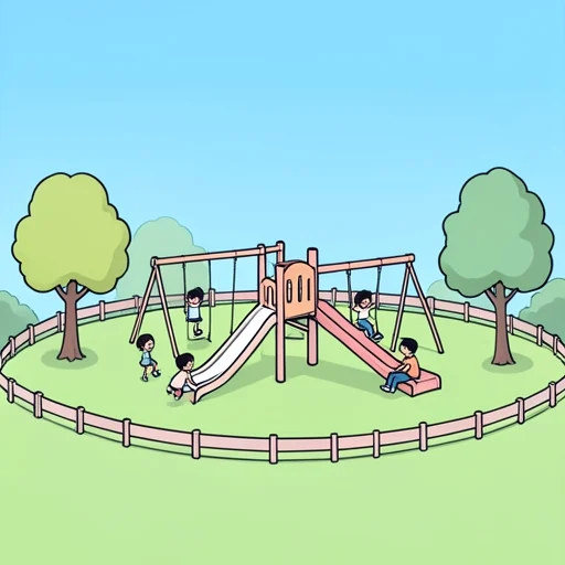 この公園は児童向けに設計されている - Bildwörterbuch