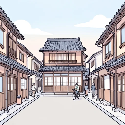 この町の特徴は古い建物だ - Bildwörterbuch