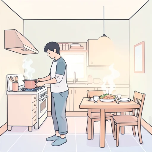 このレシピは手間がかかるけどおいしい - Bildwörterbuch