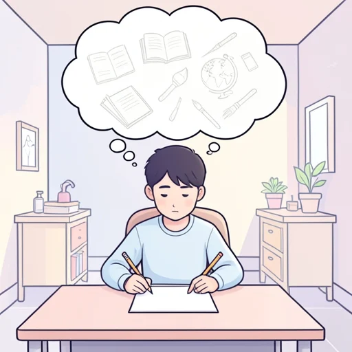 この作文の題が思いつかない - Bildwörterbuch