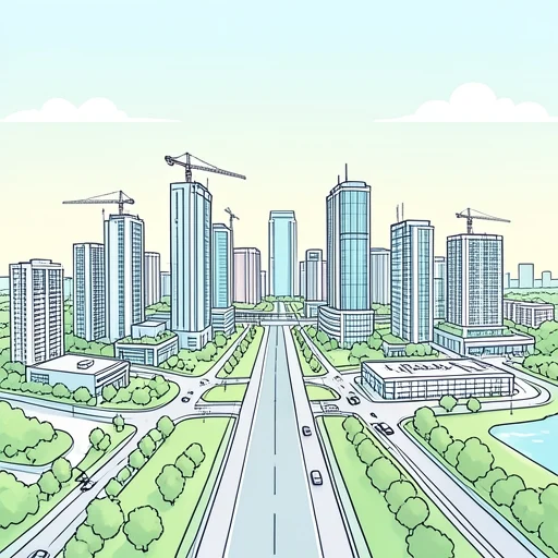 この都市は目覚ましい発展を遂げた - Bildwörterbuch