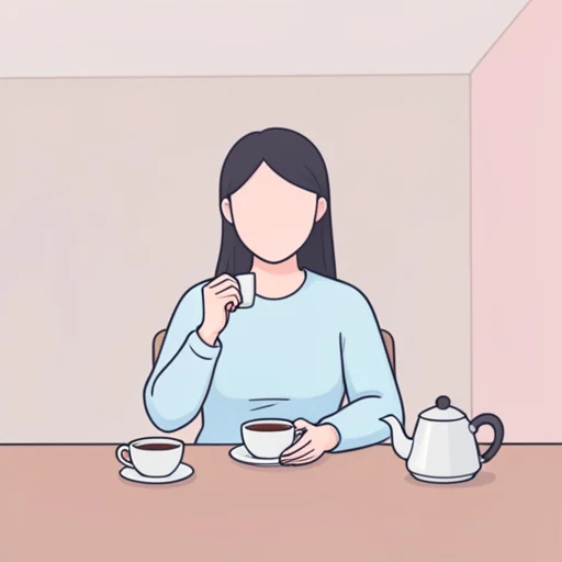 コーヒーの代わりにお茶を飲みます。 - Từ điển minh họa