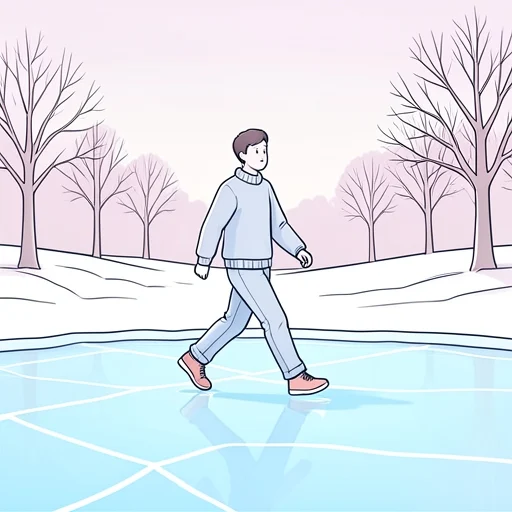 氷がこんなに厚いなんて普通に暮らしてたら気づかないよ - Bildwörterbuch