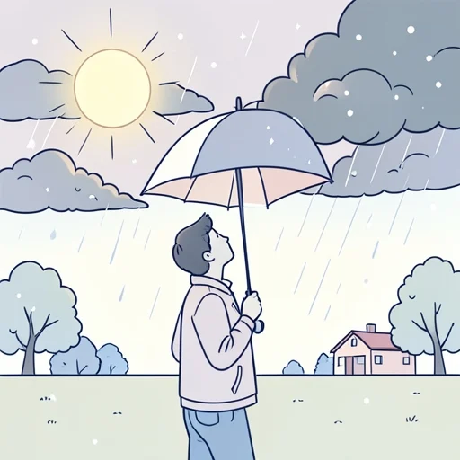 今年の気候は変だ - Bildwörterbuch