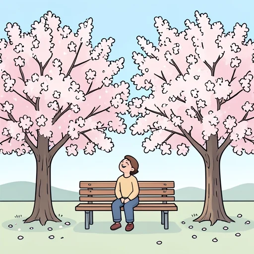 公園で桜が満開できれいだった - Bildwörterbuch