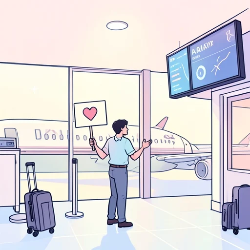 空港まで彼女を迎えに行った - Bildwörterbuch
