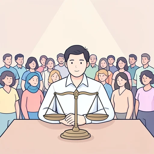 公正な立場で判断してくれる人を見つけたかった - Bildwörterbuch