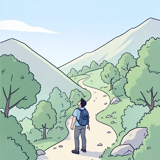週末に山に登ります。 - Bildwörterbuch