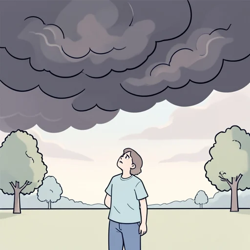 雲行きが怪しくなってきた - Bildwörterbuch