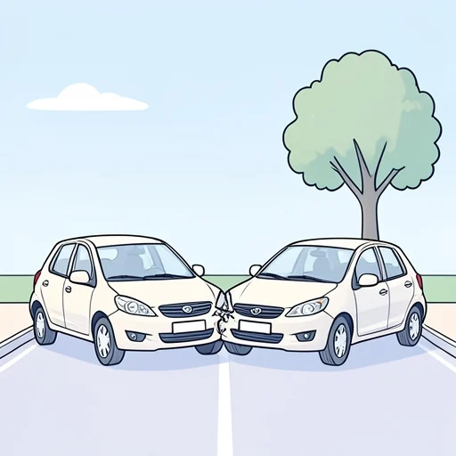 車が衝突した - Bildwörterbuch