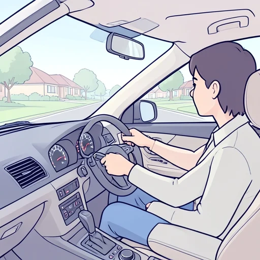 車のエンジンを止めた - Bildwörterbuch