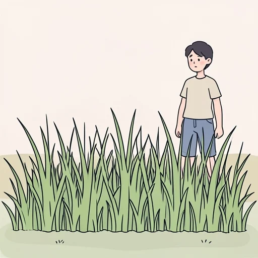 草が伸びすぎてる - Bildwörterbuch