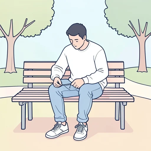 靴の紐を解いて楽にした - Bildwörterbuch
