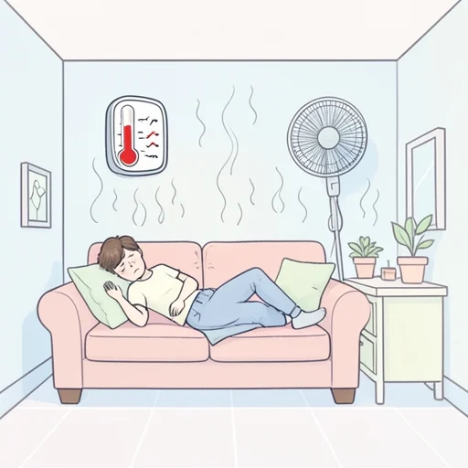 空気が蒸し暑くて、何もする気にならない - Bildwörterbuch