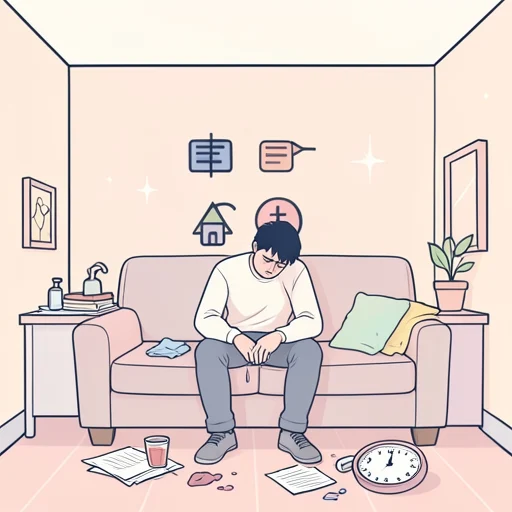 今日めっちゃ大変だった、もう動きたくない - Bildwörterbuch
