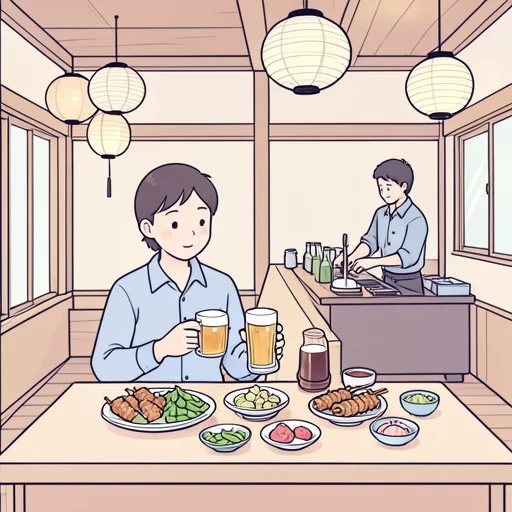 今日さ、居酒屋で飲んでたんだけど - Bildwörterbuch