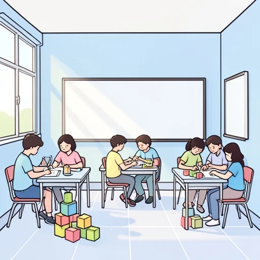 今日は班ごとに分かれて作業する - Bildwörterbuch