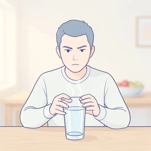 今日は水だけ飲みます - 그림 사전