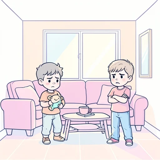 兄弟げんかしてる - Bildwörterbuch
