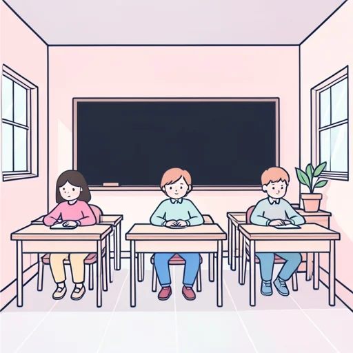 教室に三人います。 - Illustrated Dictionary