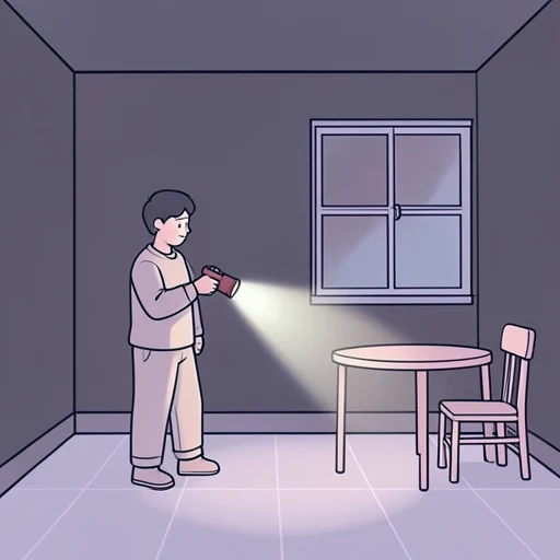 急に停電で部屋が真っ暗になった - Bildwörterbuch