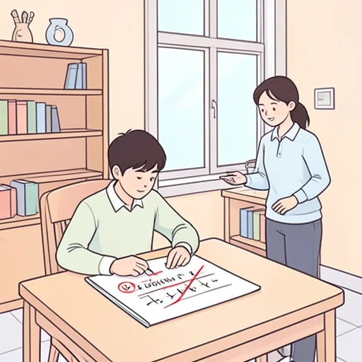 間違いを直してください。 - 그림 사전