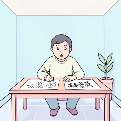 まだ始めたばかりなのにかなり上達していて驚いた - 그림 사전