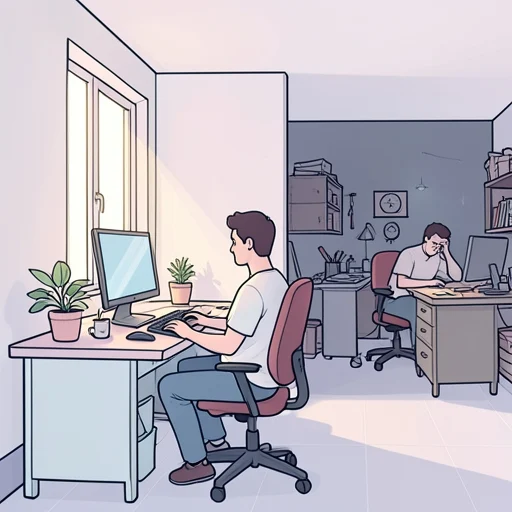 前の仕事に比べて今の職場はかなり働きやすい - Dizionario illustrato