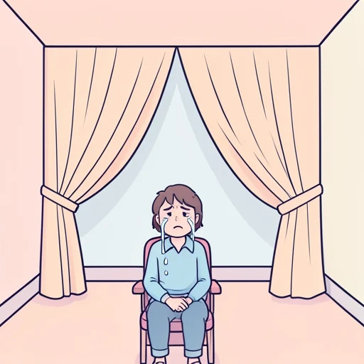 幕が下りた瞬間、涙が止まらなかった - Bildwörterbuch