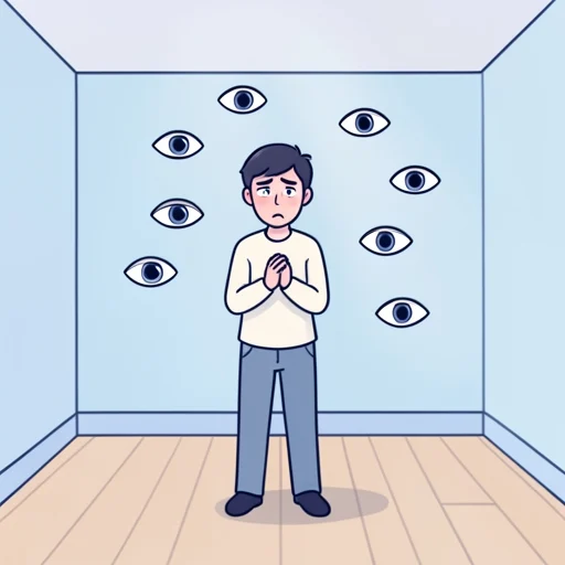 周りの目が気になる - Bildwörterbuch