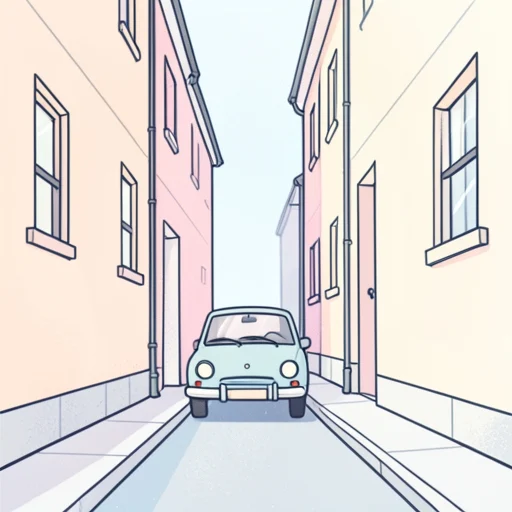 道幅が狭い - Bildwörterbuch