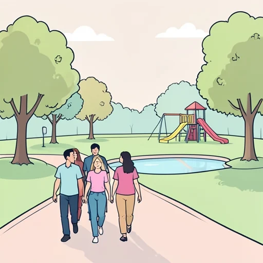 皆で公園に行った - Bildwörterbuch