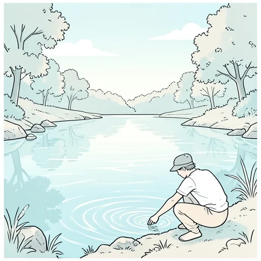湖の水が澄んでいる - Bildwörterbuch