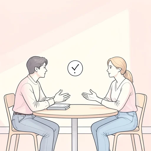 問題を話し合って解決した - Bildwörterbuch