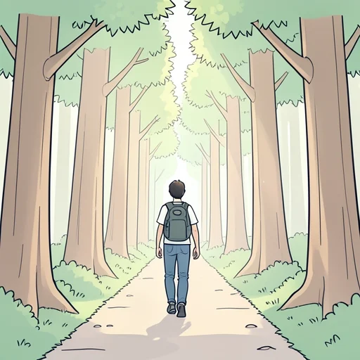 森の奥へ行った - Bildwörterbuch