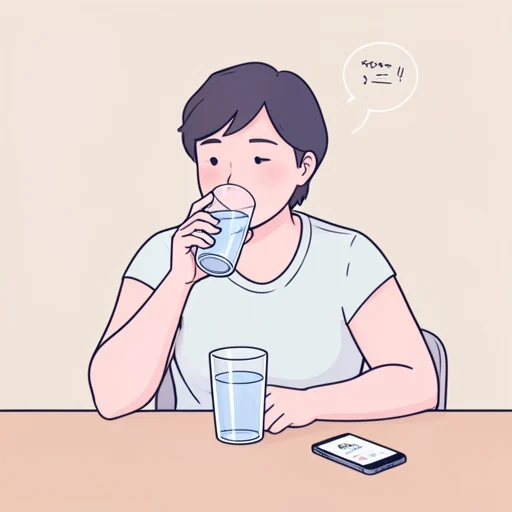 もっと水を飲まなきゃダメだよ - Bildwörterbuch